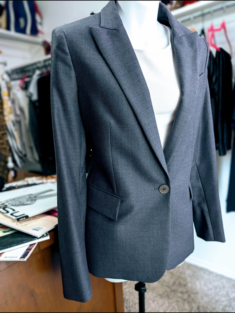 Stella McCartney Dark Gray Tailored Blazer